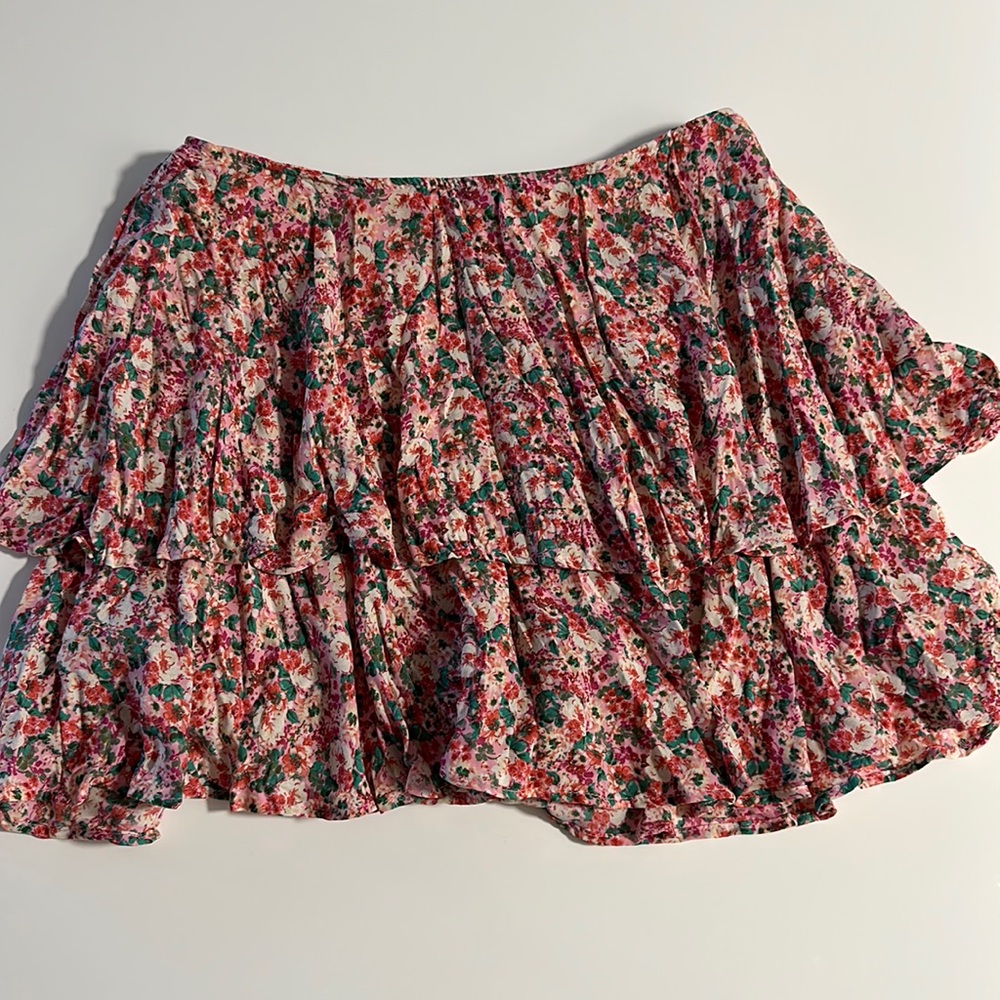 PINK MULTI-COLOR SKIRT // ZARA